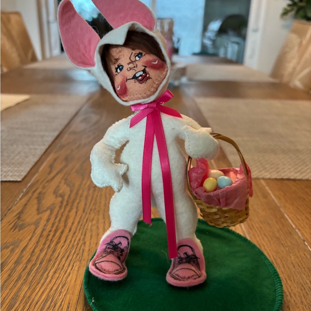 Easter Bunny AnnaLee Doll with Easter Basket filled with eggs